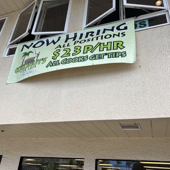 Coconut's Fish Cafe - Kamaole - Does anyone need a job? - Seafood Near Me - Kihei, Hawaii