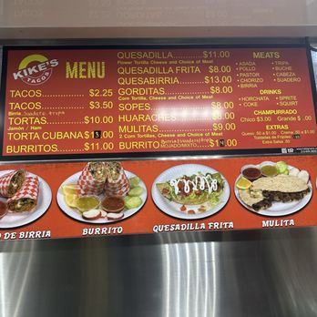Kike's Tacos - Menu - Mexican Near Me - Lennox, California Kike's Tacos - Menu - Mexican Near Me - Lennox, California