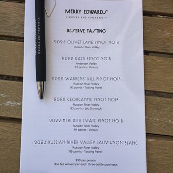 Merry Edwards Winery - Reserve tasting 7/2025 - Wineries Near Me - Sebastopol, California Merry Edwards Winery - Reserve tasting 7/2025 - Wineries Near Me - Sebastopol, California