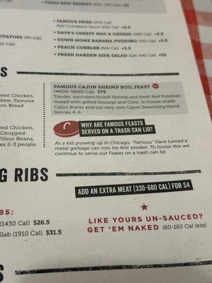 Menu photo 4 Famous Dave's Bar-B-Que Louisville, KY Menu photo 4 Famous Dave's Bar-B-Que Louisville, KY