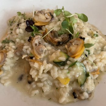 Sistina - Clam and zucchini risotto - Italian Near Me - New York, New York Sistina - Clam and zucchini risotto - Italian Near Me - New York, New York