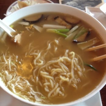 Asahi Sushi - Miso-flavored ramen - sliced Chinese roasted beef, shiitake mushroom, green onions, chunks of carrots and shredded cabbage. - Sushi Bars Near Me - Houston, Texas
