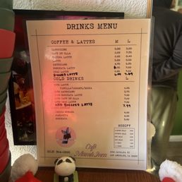 Drink menu " has coffee" Drink menu " has coffee"