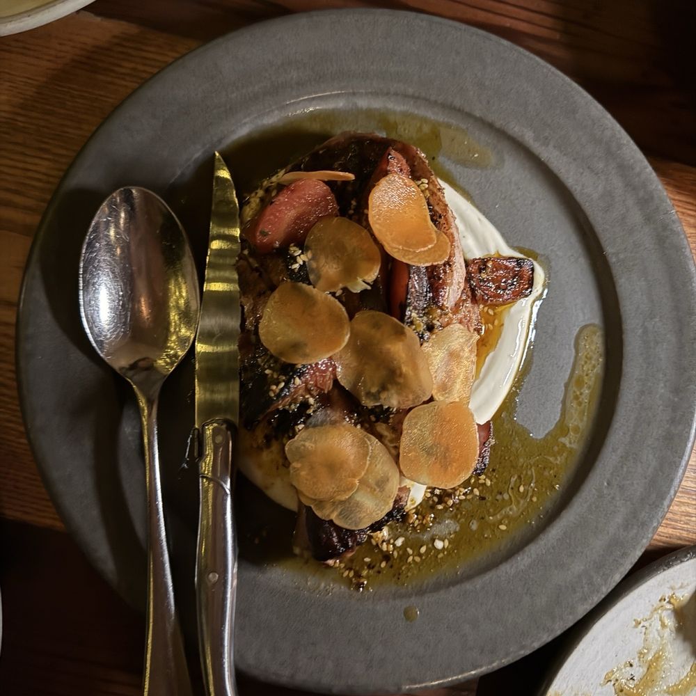 Rustic Canyon - Peads & Barnetts pork chop - CHEF KISS! - Wine Bars Near Me - Santa Monica, California Rustic Canyon - Peads & Barnetts pork chop - CHEF KISS! - Wine Bars Near Me - Santa Monica, California