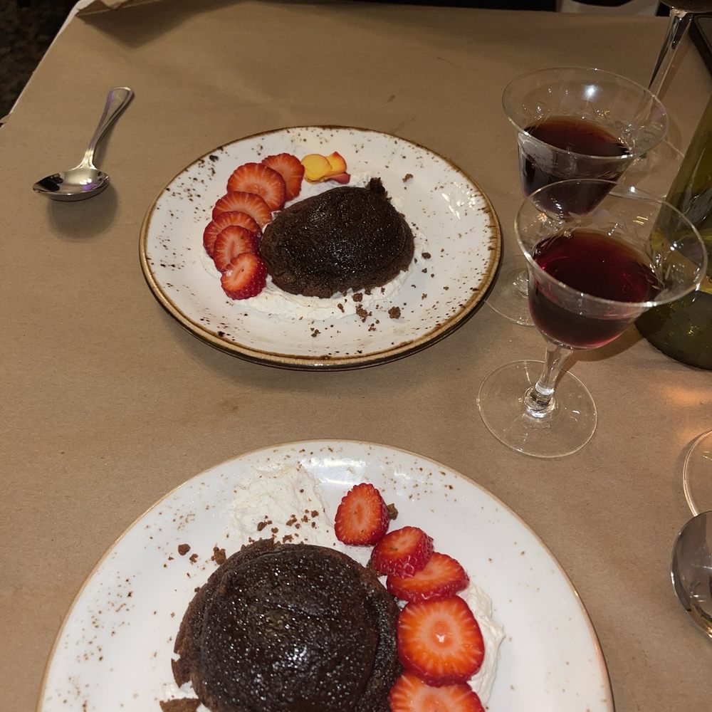 Boucherie - Dark Chocolate Torte with Toasted White Chocolate and Strawberries - Barbeque Near Me - New Orleans, Louisiana