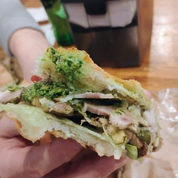 Il Cernacchino - Foccasia pulled pork with onions and pesto. - Sandwiches Near Me - Florence, FI
