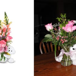 Just For You Flowers and Gifts - Left - ordered; Right - sent :)