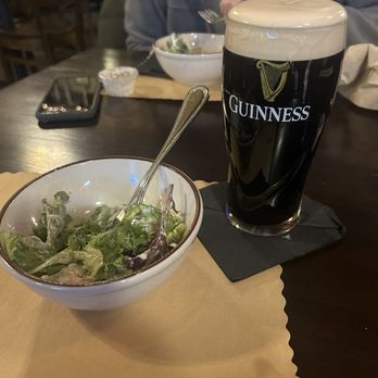 Irish House Restaurant and Trinity Pub - Guinness and a salad - Irish Near Me - West Springfield, Massachusetts