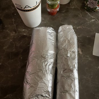 SAJJ Mediterranean - Two wraps but sizes are significantly different :( - Mediterranean Near Me - San Bruno, California SAJJ Mediterranean - Two wraps but sizes are significantly different :( - Mediterranean Near Me - San Bruno, California