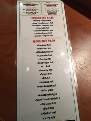 Menu photo 6 Megu Sushi Simi Valley, CA
