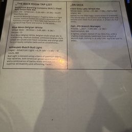 Tap list part 2 Tap list part 2