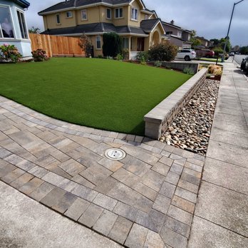 Unique Pavers - After, front yard - Masonry/Concrete Near Me