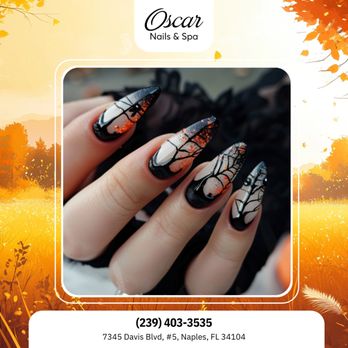 Oscar Nails & Spa LLC - Vampy vibes with dark polish elevate your style. Hauntingly chic and timeless.  Reserve today - Nail Salons Near Me - Naples, Florida
