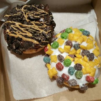Voodoo Doughnut - The D.O.B. (Dirty old bastard) and Captain Crunch doughnuts....#FGMD - Donuts Near Me - Austin, Texas Voodoo Doughnut - The D.O.B. (Dirty old bastard) and Captain Crunch doughnuts....#FGMD - Donuts Near Me - Austin, Texas