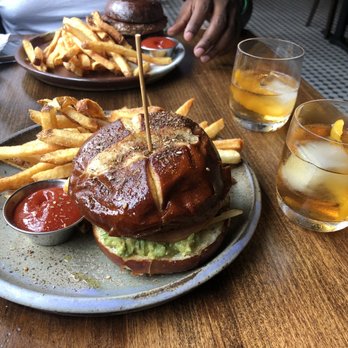 Pinch Kitchen - Drink: Old Fashion Impossible Vegan Burger - New American Near Me - Miami, Florida Pinch Kitchen - Drink: Old Fashion Impossible Vegan Burger - New American Near Me - Miami, Florida