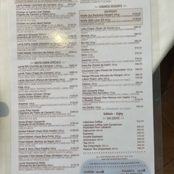 Gruta Ehden - Menu - English - Lebanese Near Me - México, D.F., DIF Gruta Ehden - Menu - English - Lebanese Near Me - México, D.F., DIF