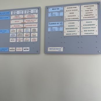 Sugar Pine Creamery - Wall Menu - Ice Cream & Frozen Yogurt Near Me - Plano, Texas