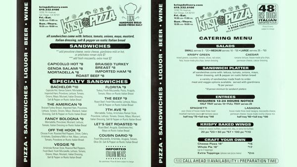 Menu photo 5 Krisp Pizza San Diego, CA Menu photo 5 Krisp Pizza San Diego, CA