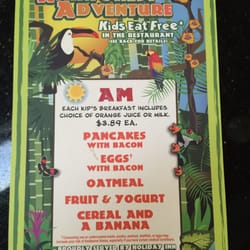 Grille 100 - Kid's AM Menu. Kids eat free in the restaurant, dine-in only.