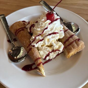 Primo Cantina - Deep Fried Cheesecake with a cinnamon dusting, along with vanilla ice topped with whip cream and raspberry drizzle. Highly recommend! - Mexican Near Me - Shelby Township, Michigan Primo Cantina - Deep Fried Cheesecake with a cinnamon dusting, along with vanilla ice topped with whip cream and raspberry drizzle. Highly recommend! - Mexican Near Me - Shelby Township, Michigan