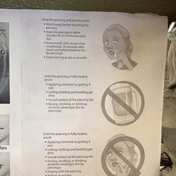 Saints & Sinners Tattoo - Instructions for piercing care