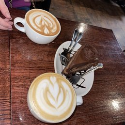 Gluten free chocolate cheesecake and lattes Gluten free chocolate cheesecake and lattes