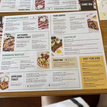Pur & Simple - a restaurant menu on a table - Breakfast & Brunch Near Me - Oakville, Ontario Pur & Simple - a restaurant menu on a table - Breakfast & Brunch Near Me - Oakville, Ontario