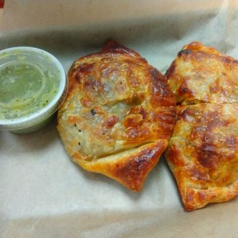 Rincon Argentino - My husband's empanadas. He had a #3 gaucho with real meat and something else. - Argentine Near Me - Boulder, Colorado