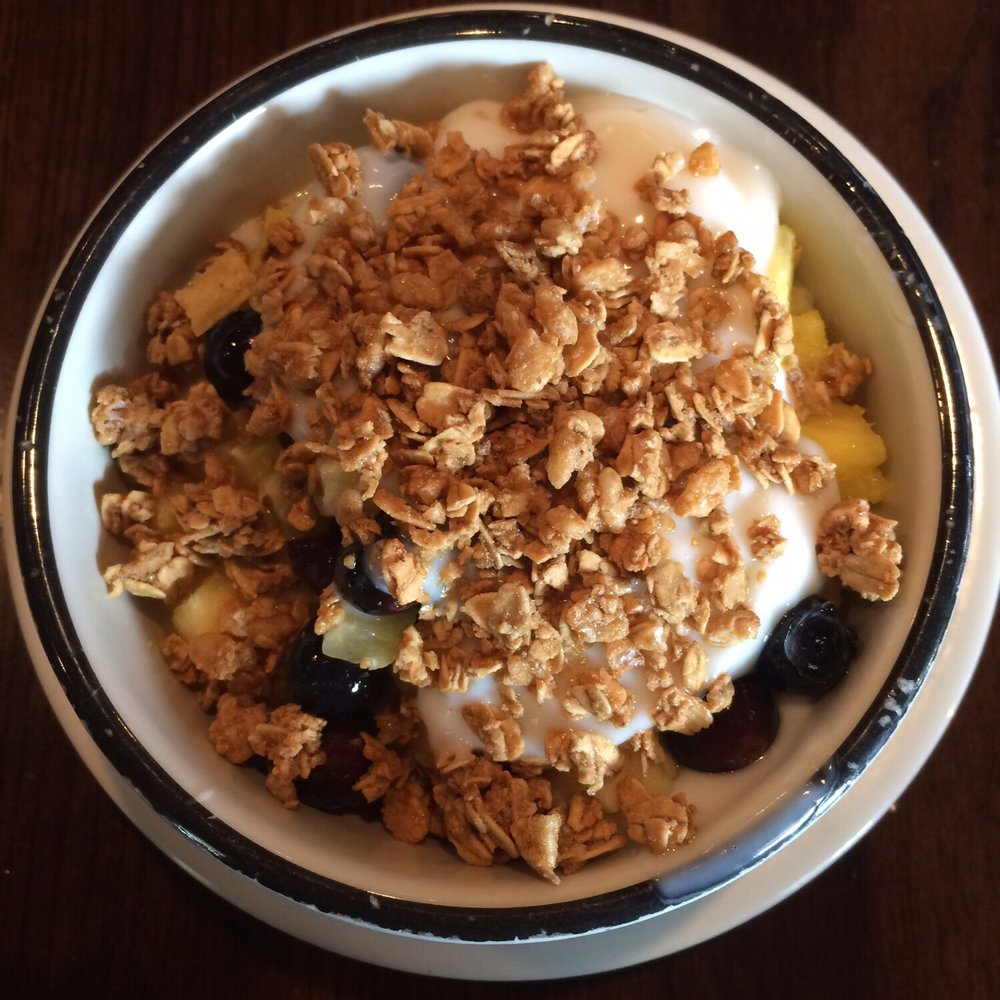 Corner Bakery Cafe - Yogurt parfait with pineapples and blueberries $3.99 - Sandwiches Near Me - Burbank, California Corner Bakery Cafe - Yogurt parfait with pineapples and blueberries $3.99 - Sandwiches Near Me - Burbank, California