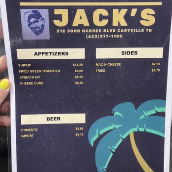 Jack’s Caryville - Menu - Beer Bar Near Me - Caryville, Tennessee Jack’s Caryville - Menu - Beer Bar Near Me - Caryville, Tennessee
