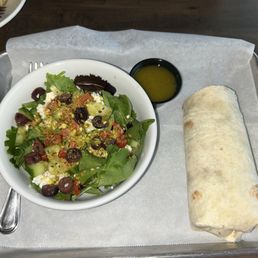 The Hobbit w/ salad and the Arragon in a wrap The Hobbit w/ salad and the Arragon in a wrap