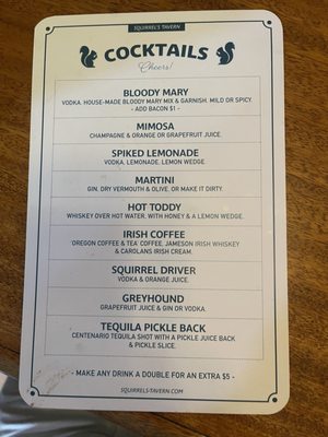 Menu photo 1 Squirrel's Tavern Corvallis, OR