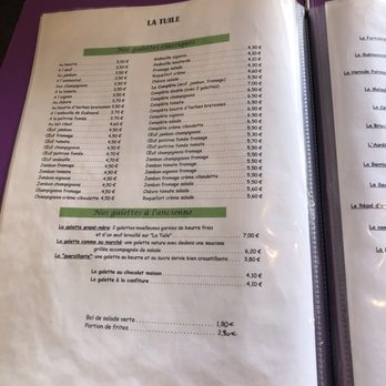 La Tuile - Menu - Creperies Near Me - Chartres-de-Bretagne, 35