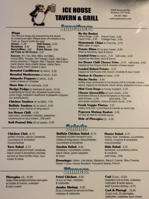Menu photo 2 Ice House Tavern and Grill Brooklyn, OH