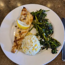 Grilled Walleye w/broccolini and rice!