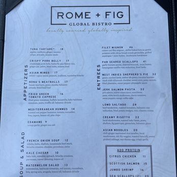 Rome + Fig - Menu - Seafood Near Me - Tampa, Florida Rome + Fig - Menu - Seafood Near Me - Tampa, Florida