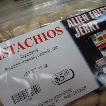 Alien Fresh Jerky - Mmmm.. Pistachios - Meat Shops Near Me - Baker, California Alien Fresh Jerky - Mmmm.. Pistachios - Meat Shops Near Me - Baker, California