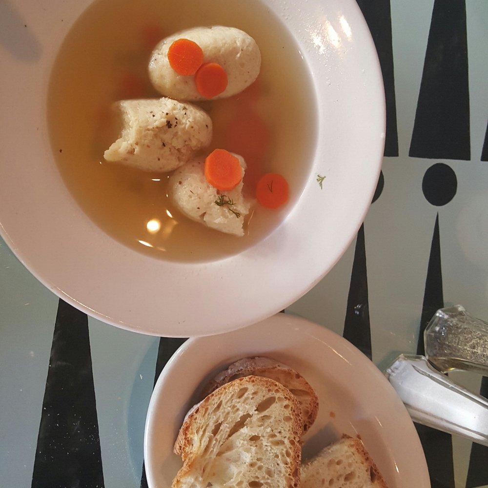 Dinamo - Matzoh ball soup (we took a couple of bites!) - Seafood Near Me - Richmond, Virginia Dinamo - Matzoh ball soup (we took a couple of bites!) - Seafood Near Me - Richmond, Virginia