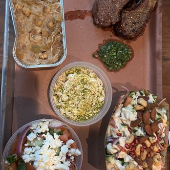 KG BBQ - Lamb Chops, Brisket Bowl Meal, Egyptian Baladi Salad, Oum Ali (Egyptian Bread Pudding), Cardamom Pistachio Rice Pudding - Egyptian Near Me - Austin, Texas KG BBQ - Lamb Chops, Brisket Bowl Meal, Egyptian Baladi Salad, Oum Ali (Egyptian Bread Pudding), Cardamom Pistachio Rice Pudding - Egyptian Near Me - Austin, Texas