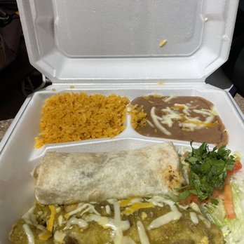 El Mariachi 2 - 2 choice combo plate. I chose chicken enchilada and shredded pork burrito. Comes with rice and refried beans. - Mexican Near Me - Aiea, Hawaii El Mariachi 2 - 2 choice combo plate. I chose chicken enchilada and shredded pork burrito. Comes with rice and refried beans. - Mexican Near Me - Aiea, Hawaii
