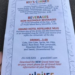 Jubilee Poolside Grill - Menu