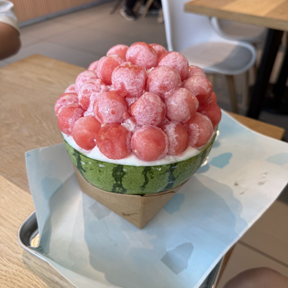 Snowy Village - seasonal watermelon bingsoo - Shaved Ice Near Me - Seattle, Washington Snowy Village - seasonal watermelon bingsoo - Shaved Ice Near Me - Seattle, Washington