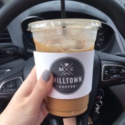 Milltown Coffee - Iced caramel latte with oat milk