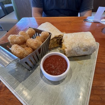 Crust Kitchen - Chorizo Breakfast Burrito with Tater Tots - Pizza Near Me - San Diego, California Crust Kitchen - Chorizo Breakfast Burrito with Tater Tots - Pizza Near Me - San Diego, California