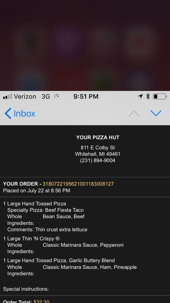 PIZZA HUT 11 Reviews 811 E Colby St, Whitehall, Michigan Pizza