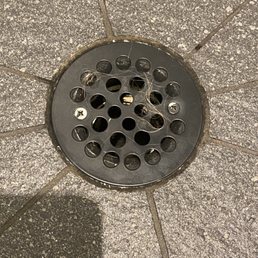 The "clean" bathroom drain. Disgusting.