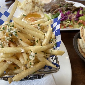 Mediterranean Kitchen - Lamb and Beef Gyro Plate and Greek Fries. Highly recommend! - Mediterranean Near Me - Burlingame, California Mediterranean Kitchen - Lamb and Beef Gyro Plate and Greek Fries. Highly recommend! - Mediterranean Near Me - Burlingame, California