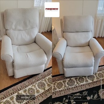 Fibrenew Hampton Roads - Peninsula - Core and foam replacement done on back, bottom and leg rest on reclining arm chair - Furniture Repair Near Me Fibrenew Hampton Roads - Peninsula - Core and foam replacement done on back, bottom and leg rest on reclining arm chair - Furniture Repair Near Me