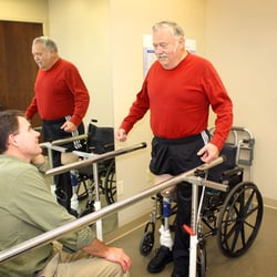 Napa Valley Prosthetics & Orthotics - Kyle Eckhart (CPO) helps  a patient for the perfect fit.