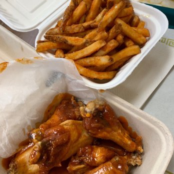Halal-N-Out - Mild Wings with fries - Halal Near Me - New Hyde Park, New York Halal-N-Out - Mild Wings with fries - Halal Near Me - New Hyde Park, New York